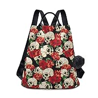 ALAZA Sugar Skull Day of the Dead Backpack for Daily Shopping Travel