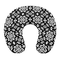 Ethnic Geometric Pattern Neck Pillow for Sleeping U Shape Travel Pillow Neck Support Pillow Airplane Pillows for Home Office