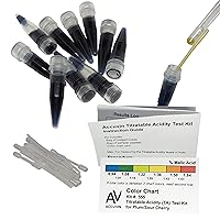Plum/Sour Cherry Titratable Acidity Test Kit, 0.94 – 1.64 g/100mL Malic Acid [10 Tests]