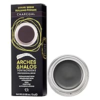 Luxury Brow Building Pomade - Eyebrow Gel Cream Tint - Fill, Sculpt and Define Brows - Vegan and Cruelty Free Makeup - Charcoal, 0.1 oz