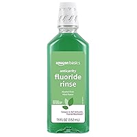 Amazon Basics Anticavity Fluoride Rinse, Alcohol Free, Mint, 18 Fluid Ounces, 1-Pack (Previously Solimo)