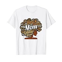Mother’s Day Juneteenth Black Mom Queen Afro African Woman T-Shirt