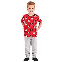 Disney Little Boys' Toddler Mickey Mouse Crew Neck and Jogger Set