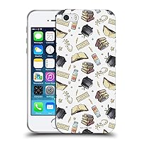 Head Case Designs Officially Licensed Harry Potter Hogwarts Pattern Deathly Hallows XIII Soft Gel Case Compatible with Apple iPhone 5 / iPhone 5s / iPhone SE 2016