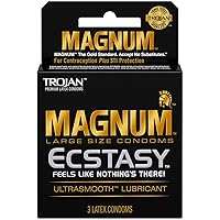 Magnum Ecstasy Large Size Condom, 3 Count (Pack of 6)