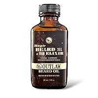 Outlaw Soaps Beard Oil, 3 oz - Smoky Cedar, Woody Scent, Natural Oils, Leaping Bunny Cruelty-Free, Whole Foods Approved Ingredients