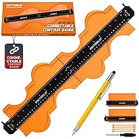 VEITORLD Connectable Contour Gauge(10+10 Inch), Profile Duplicator with Lock, Father's Day, Unique Birthday Gifts for Dad Men Husband from Daughter Son, Flooring Tools for Woodworking, Construction