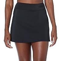 Fit 4 U Women's Standard Solid Swim Skirt with Zipper Pocket