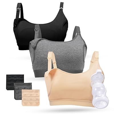  Pumping Bra, Momcozy Hands Free Pumping Bras for Women 2 Pack  Supportive Comfortable All Day Wear Pumping and Nursing Bra in One Holding  Breast Pump for Spectra S2, Bellababy, Medela 