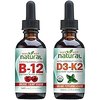 Why Not Natural Organic Vitamin B12 and Vitamin D3 K2 Liquid Drops