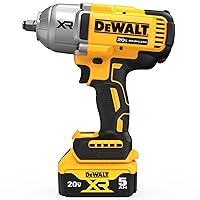 DEWALT 20V MAX Cordless Impact Wrench Kit, 20V MAX, 1/2