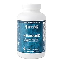 Dr Amen BrainMD NeuroLink - 180 Capsules - Promotes Optimal Brain Function, Focus & Concentration - Gluten Free - 45 Servings