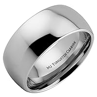 Custom Engraving Tungsten Carbide Classic Wedding Ring Polished 3mm to 10mm Band