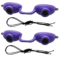 2 pack EVO FLEX Sunnies Flexible Tanning Bed Goggles Eye Protection UV Glasses (Purple)