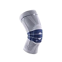 Bauerfeind - GenuTrain - Knee Support Brace - Targeted Support for Pain Relief and Stabilization of the Knee, Provides Relief of Weak, Swollen, and Injured Knees - Size 4C, Comfort - Color Titanium