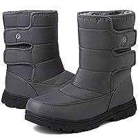 Mens Snow Boots Womens Winter Boots Waterproof Fur Lined Warm Lightweight Ankle Boots High Top Slip On Anti-Slip Casual Outdoor Shoes Booties