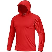 Boladeci Men's UPF 50+ Sun Protection Hoodie Shirts Long Sleeve Fishing Shirts SPF UV Lightweight Hiking Swim Rash Guard