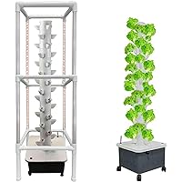 Hydroponics Growing System, 15 Layer 45 Holes Indoor hydroponic Grow Vertical Tower, with Led Grow Llight, Garden Tower Growing Kit, for Grow Herbs, Fruits, Vegetables
