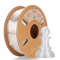 ERYONE TPU Filament 1.75mm +/-0.05mm for 3D Printer, 95A, 1kg (2.2 LBS) / Spool, Transparent