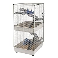 Ferplast Ferret Tower Two-Story Ferret Cage | XXL| Measures 29.5L x 31.5W x 63.4H - Inches