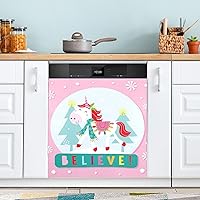 Personalized Dishwasher Magnet Christmas Globe Home Appliances Stickers Reusable Magnetic Cover Decal 23 W x 26 H Inches