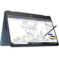 HP Newest Laptop X360 14a in Teal Color Chromebook 14