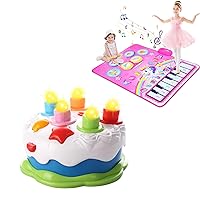 Baby Birthday Cake Toy and Pink 2 in 1 Music Mat Toy for Toddlers