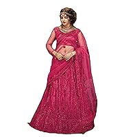 Trendy Sequins Embroidered Net Party Wear Lehenga Choli Indian Woman 6300