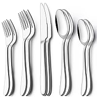 50-Piece Silverware Set, Stainless Steel Flatware Set for 10, Food-Grade Tableware Cutlery Set, Utensil Sets for Home Restaurant, Mirror Finish, Dishwasher Safe