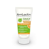 AmLactin Daily Vitamin C Cream - 4.9 oz Body Cream with 7% Lactic Acid - Skin-Brightening Exfoliator and Moisturizer for Dry Skin​