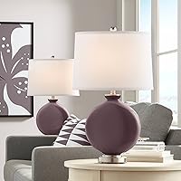 Color + Plus Poetry Plum Carrie Table Lamp Set of 2