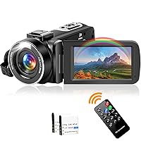 2.7K 30 FPS Video Camera 42MP 18X Digital Camera Video Camera for YouTube 3.0inch Flip Screen Camcorder Vlogging Camera with Remote Control and Two Batteries