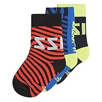 Adidas Kids Boys Socks Messi Football Boy Training 3 Pairs Running (EU 19-22 UK 3k - US 5.5k)