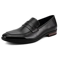 Men's Leather Formal Penny Loafers Classic Slip-On Dress Shoes