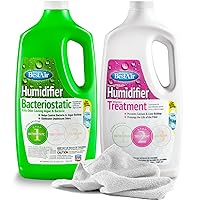 Towel + 2 Best Air Humidifier Treatment Combo, 32oz | Bundle of Bacteriostatic & HumidiTreat Water Treatments for Humidifiers | Prevent Build-Up + Maximize Use