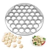 Russian Ravioli Maker, Aluminium Alloy Dumplings Mold Pelmeni Maker Pelmeni Metal Mold Dumpling Maker Machine Ravioli Cutter for Home Kitchen (Round)