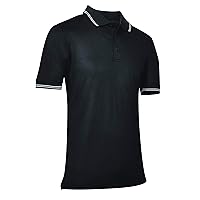 CHAMPRO Mens Baseball Softball Umpire Polo Shirt - Polyester, Black, X-Large US