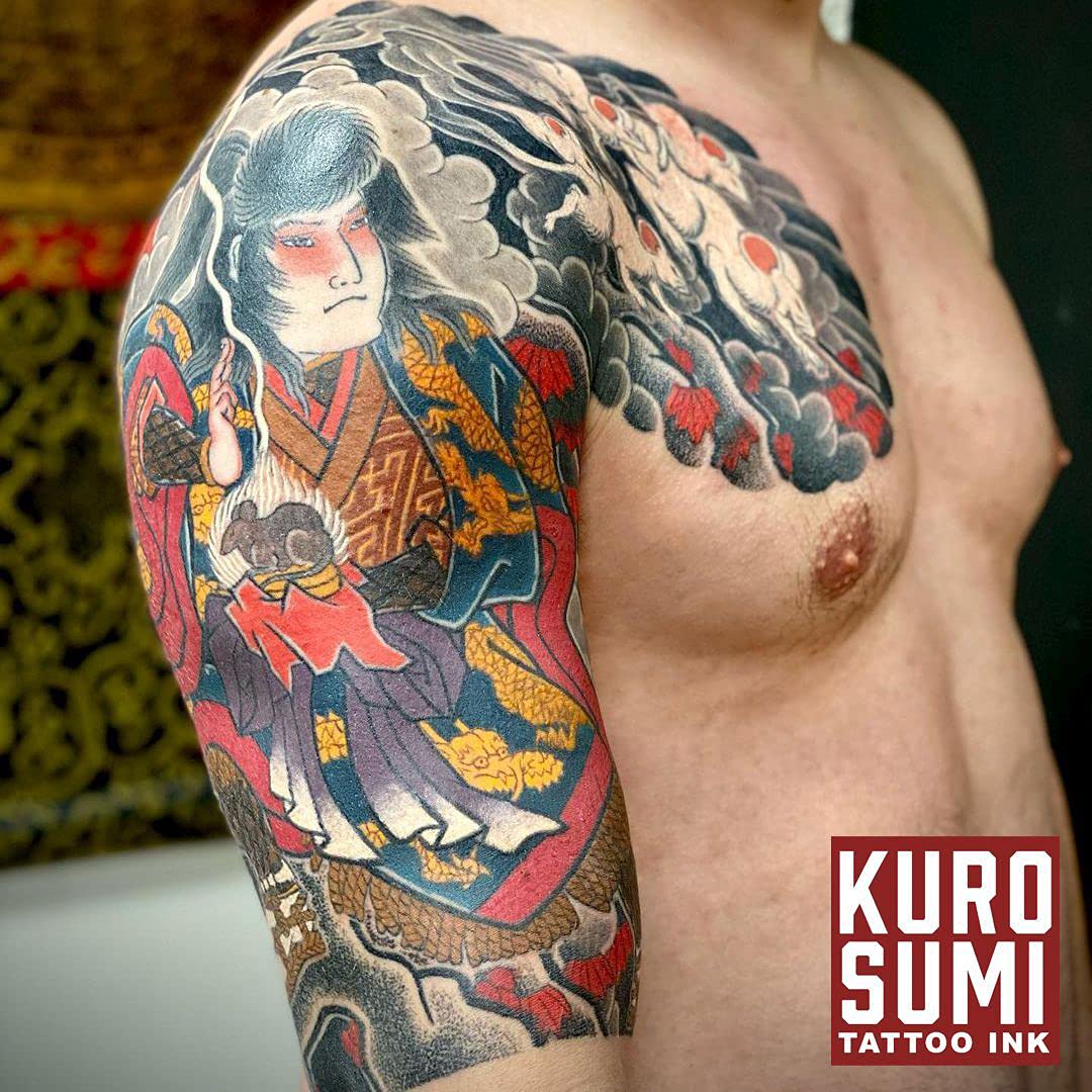 Kuro Sumi - Outlining Black Tattoo Ink - Professional Tattoo Ink & Tattoo Supplies for Outlining & Shading - Skin-Safe Permanent Tattooing - Vegan (6 oz)