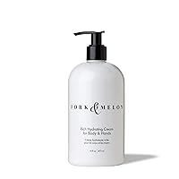 Rich Hydrating Cream for Body & Hands (16oz) | Organic Body Lotion | Best Lotion for Dry Hands | Non Toxic Luxury Cream