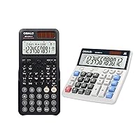 OSALO Desktop Calculator Accounting Big Buttons Extra Large Display Scientific Calculator 240 Function 2 Line Solar and Battery for Office School College Students