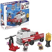 MEGA BLOKS PAW Patrol Toddler Building Blocks Toy, Marshall's Ultimate Fire Truck with 37 Pieces, 2 Figures, Gift Ideas for Kids Age 3+ Years