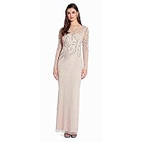 Adrianna Papell Women's Beaded Long Dress