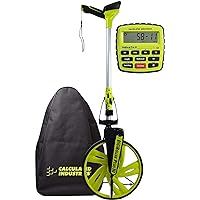 Calculated Industries #6575 DigiRoller Plus III 12.5 Inch Estimators Electronic Distance Measuring Wheel with Large Backlit Digital Display; Measure in Feet, Inches, Meters, Yards; FREE Carrying Pack
