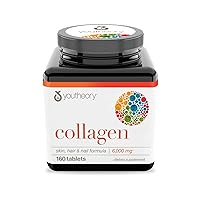 Collagen with Vitamin C, Advanced Hydrolyzed Formula for Optimal Absorption, Skin, Hair, Nails and Joint Support, 160 Supplements