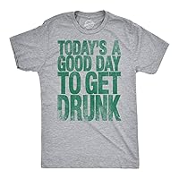 Mens Good Day to Get Drunk Funny Drinking Beer Saint Patricks Day St T Shirt