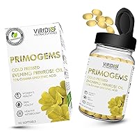 Primogems Evening Primrose Cold Pressed Oil (500 mg, 90 Softgel Capsules) for Women's Health Care with 10% GLA Wellness - Pack of 1