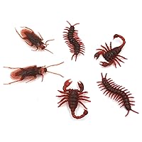 30pcs Vintage Mock Fake Plastic Centipede Scolopendra Roach Scorpion Insects Joke Toys Prank Scary Trick Bugs for Party