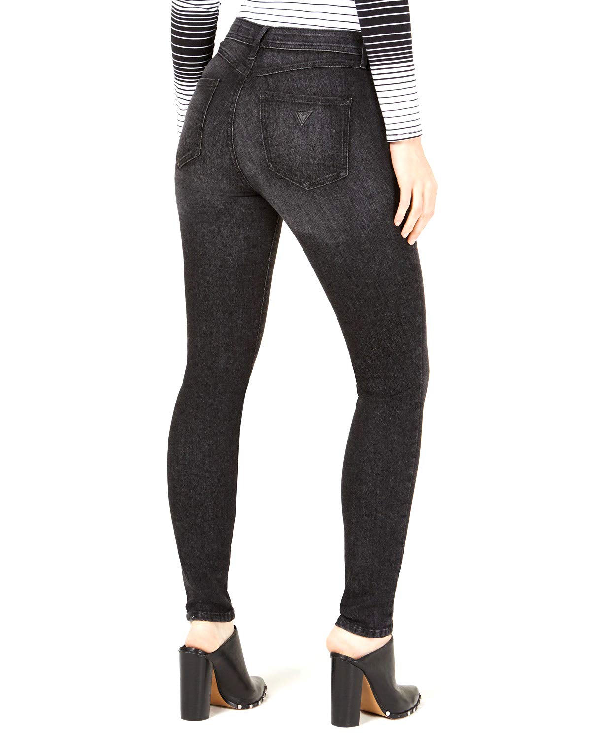 GUESS Womens Chevron 1981 Skinny Fit Jeans