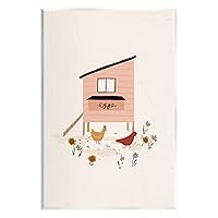 Stupell Industries Pastel Hen House Eggs Chickens Wood Wall Art, Design by Loni Harris