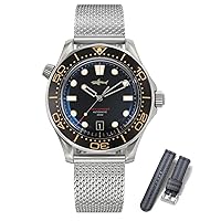 Heimdallr Titanium Case Sea Ghost NTTD Dive Watches for Men, NH35A Movement C3 Luminous Mens Automatic Watches with 20mm Fast Release Nylon Watch Band